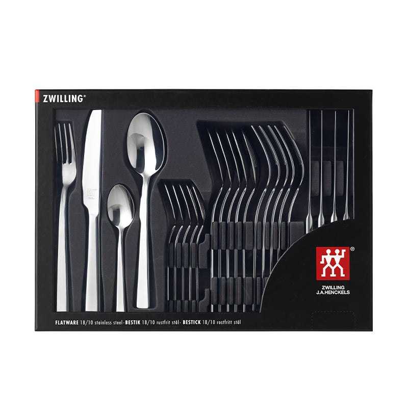 ชุดช้อนส้อมสแตนเลสสตีล ZWILLING รุ่น KING 24 ชิ้น ทนทาน สีเงิน N07041224_0